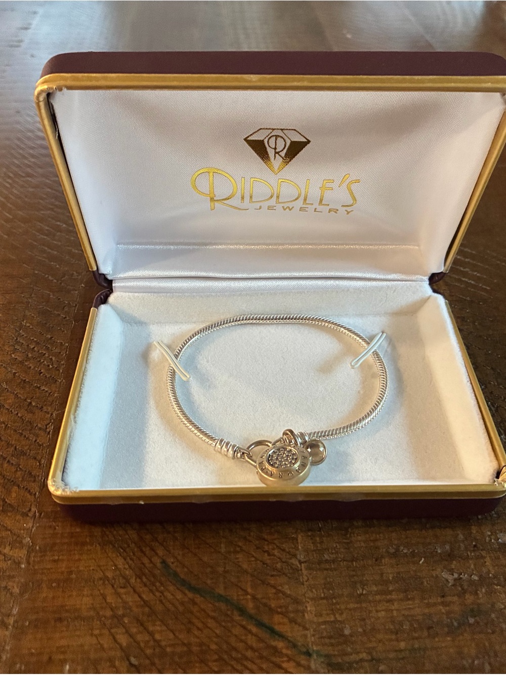Pandora Silver Pavé Mouse Charm Bracelet